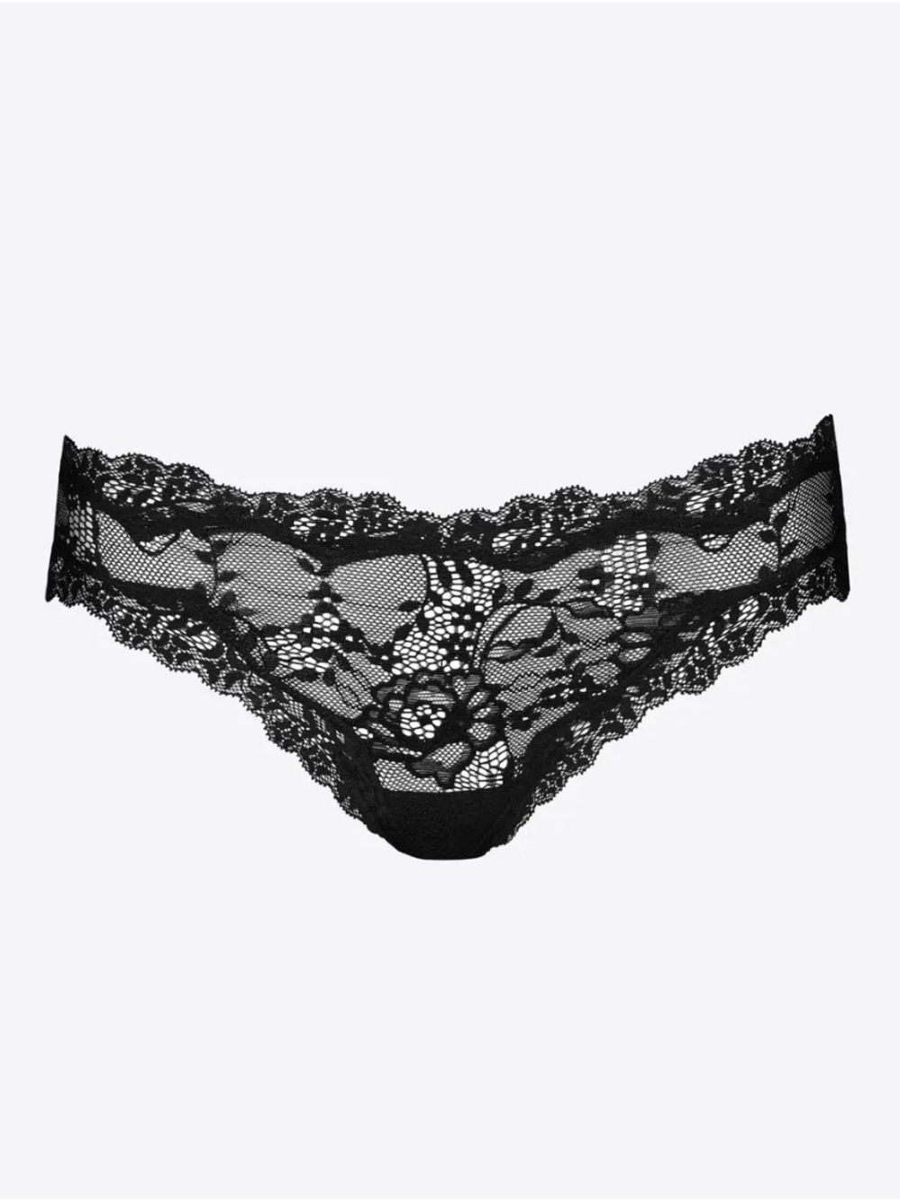 Black Lace Hipster String Panties - Women Intimates